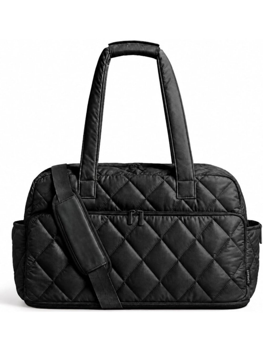 Expandable Quilted Weekender Duffel Bag for Women - Lightweight Travel Tote, 33L